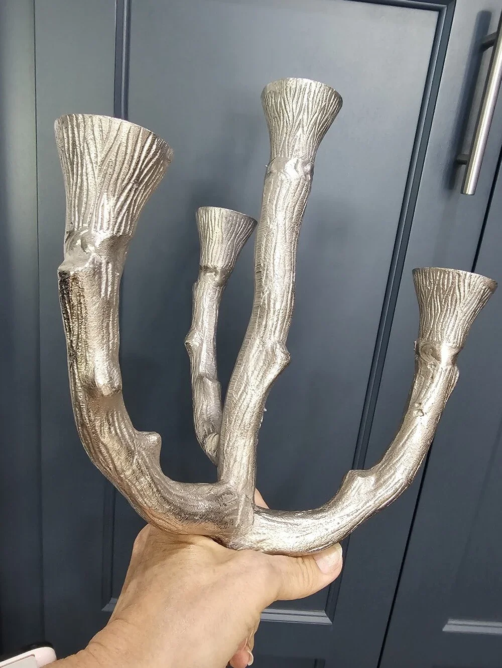 Metal Tree Branch Candelabra